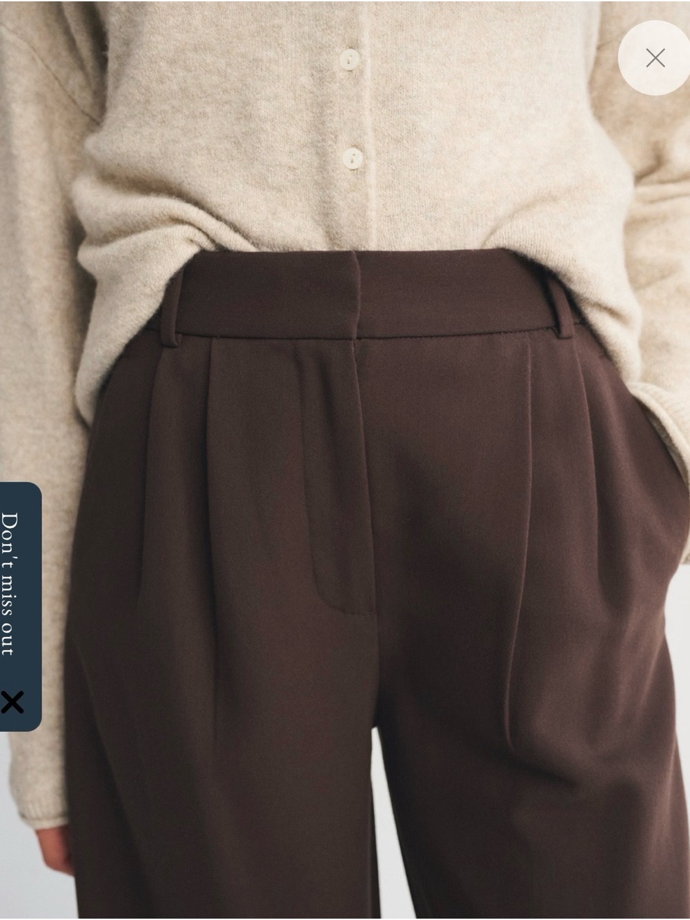 Abercrombie & Fitch High-Waist Trousers Sloane Trousers in Chocolate Brown